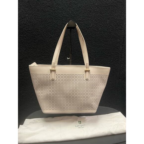 Kate Spade Mini Harmony Cedar Street‎ Tote Bag Perforated Crisp Linen - Picture 1 of 8